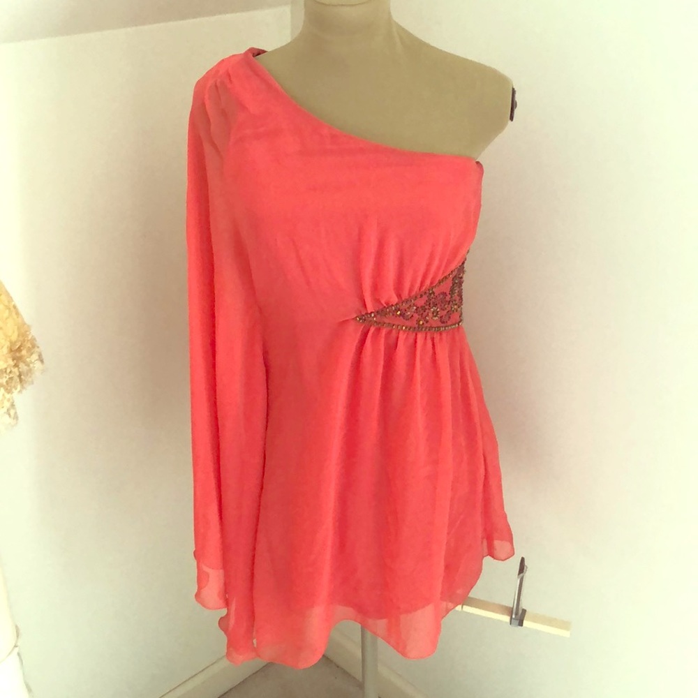 Free People: One Shoulder Pink Dress